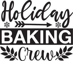 Basic RGB Holiday Baking Crew svg design
