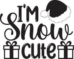 Basic RGB I'm Snow Cute svg design