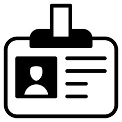 Identity Card outline mixed icon