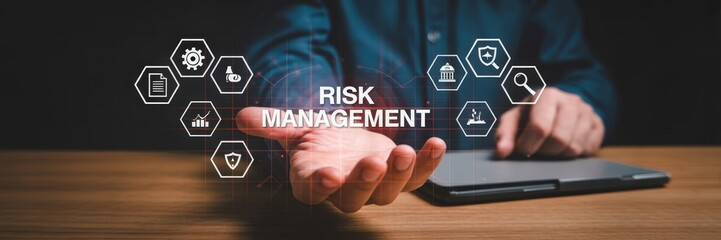 Person displaying risk management concepts.