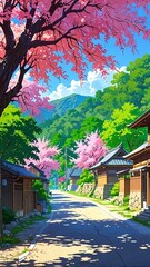 Fototapeta premium japanese garden in spring