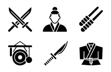 Samurai Icons Set – Samurai Icons Silhouette.