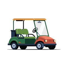 Electric golf cart vector illustration 