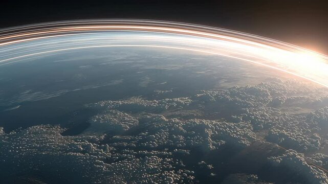 Quantum Interferometer Measuring Earth's Rotation from Space
