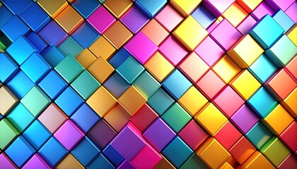 Colorful 3D geometric pattern