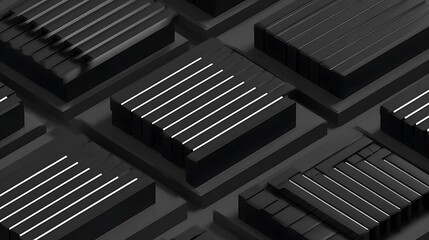 Fototapeta premium Abstract geometric pattern of black cubes