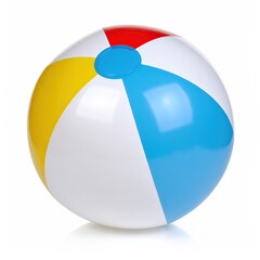 Colorful Beach Ball Isolated on White Background
