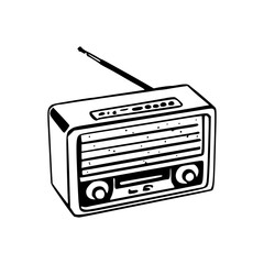 vintage radio receiver clipart