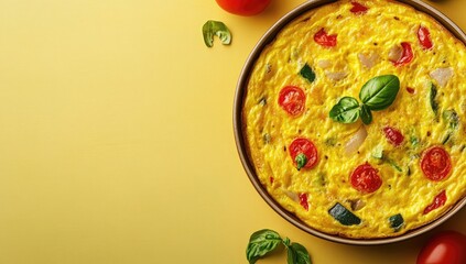 Savory egg frittata with vegetables