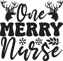 Basic RGB One Merry Nurse svg design
