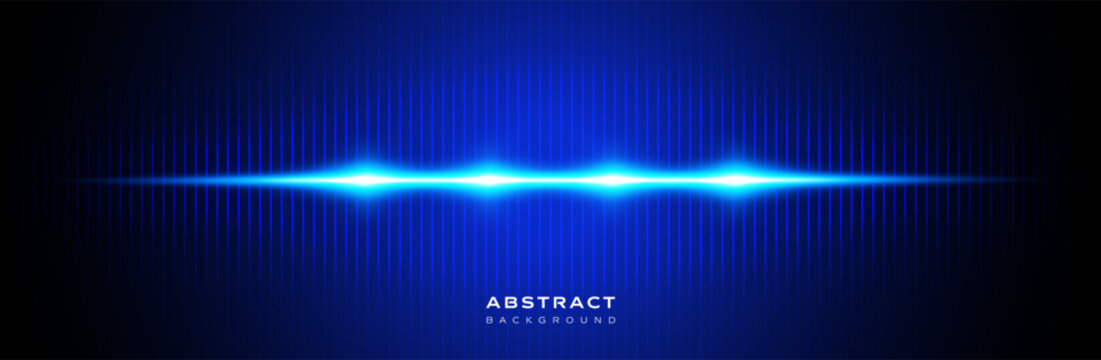 Blue background, gradient futuristic noun with wavy lines, sound waves, studio, space for text, website, poster, cover, flyer, brochure, banner, presentation