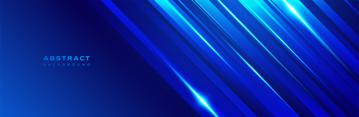 Fototapeta premium Modern blue gradient colours striped diagonal line background template. Future technology. Digital concept. Space for text. Website, poster, cover, flyer, brochure, banner, presentation