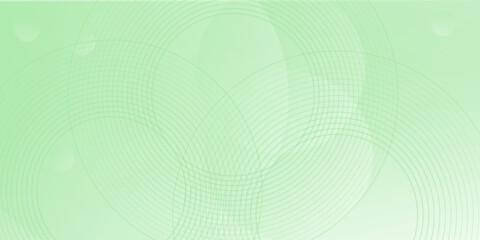 Minimalist soft Abstract Background in Gradient green and white Tones with Circles. Circle effect style geometric, abstract background.