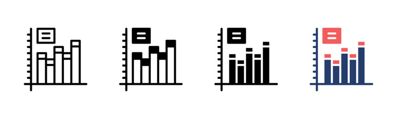 Chart icon sheet multiple style collection