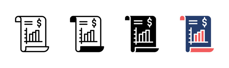 Report icon sheet multiple style collection