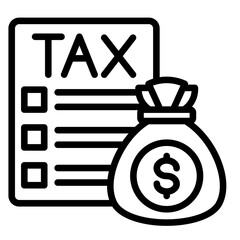 Income Tax  Icon Element For Design