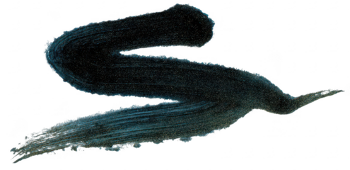 Dark teal paintbrush stroke