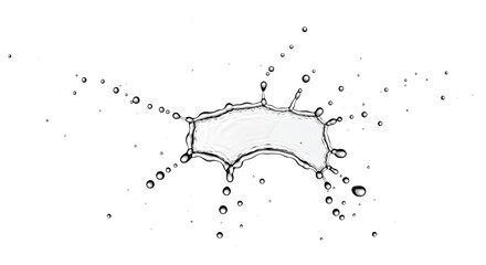 Fototapeta premium Dramatic water splash with dynamic droplets against a clean white background