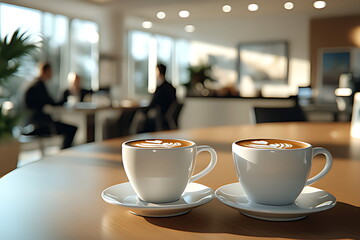 Fototapeta premium coffee cup business meeting