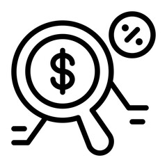 Financial Analysis Magnifying Glass