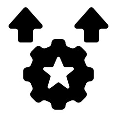 Gear Star Upward Arrows