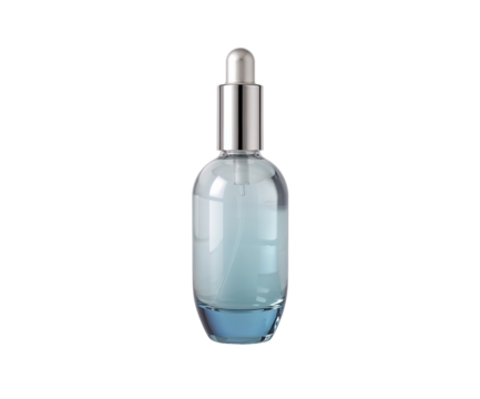 Elegant transparent hyaluronic acid bottle with a sleek dropper, promising rejuvenation and advanced skincare