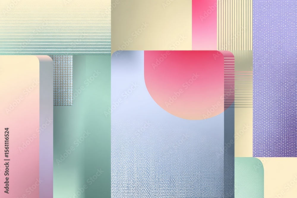 Poster Abstract colorful geometric backgrounds with gradient shades and textured patterns for creative design and digital artwork projects