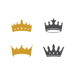 sign of crown minimalist logo vector icon illustration