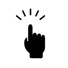 Pointing to a point, hand cursor icon