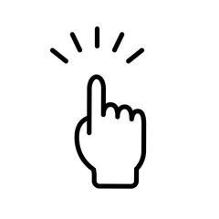 Pointing to a point, hand cursor icon