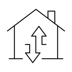 Fototapeta premium Smart Home Line Editable Stroke Icon. Secure, Technology, IoT, Voice Assistant, Controller UI Icon in a Flat Design. Outline Icons Vector Illustration.