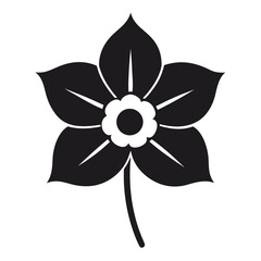 Anemone flower icon vector silhouette illustration isolated on white background