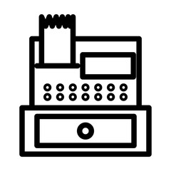 cash machine line icon