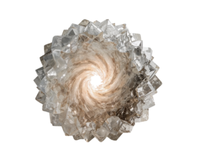 Futuristic crystalline eye socket with intricate details showcasing advanced technology and abstract concept design exploration