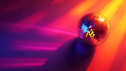 colorful circle disco party lights background, glow 62