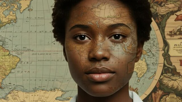 Earthly skin with an atlas face