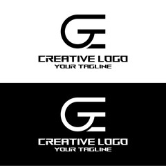 creative letter logo ge design vector