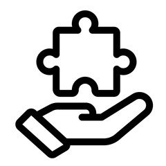 Hand Holding Puzzle Piece