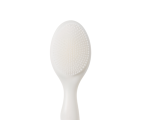 Intricate Detail of a White Silicone Exfoliating Face Mask Application Tool Close-Up for Skincare Regimen