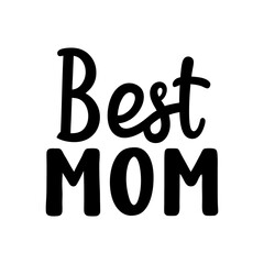 Minimalist best mom text design with clean lines and elegant modern typography