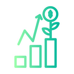 growth gradient icon