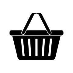 Shopping basket icon set for buying goods at supermarket market or online store