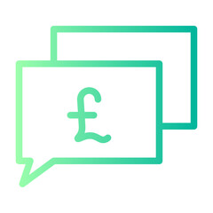 pound sterling gradient icon