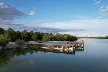 Fototapeta premium Boat dock Lake Fayetteville Arkansas