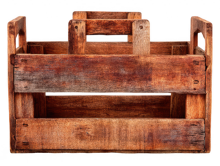 Aged wooden crate, two tiers