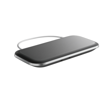 Modern monitor shelf extension with a sleek, minimalist design and built in usb ports for organization and efficiency