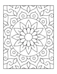 Mandala Coloring Pages For Adults, Black & White, Line Art, Illustration, Vector Art, Coloring Pages, Coloring Book