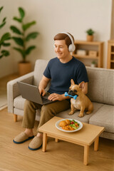 Work from home, The funny co-worker