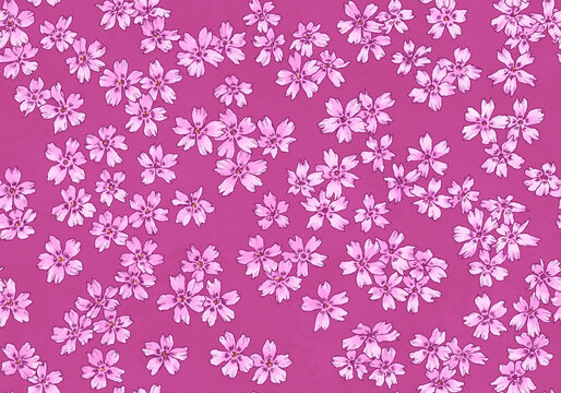 シームレスな芝桜の背景素材