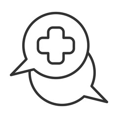 Consult Icon Outline Style. Vector Illustration Design